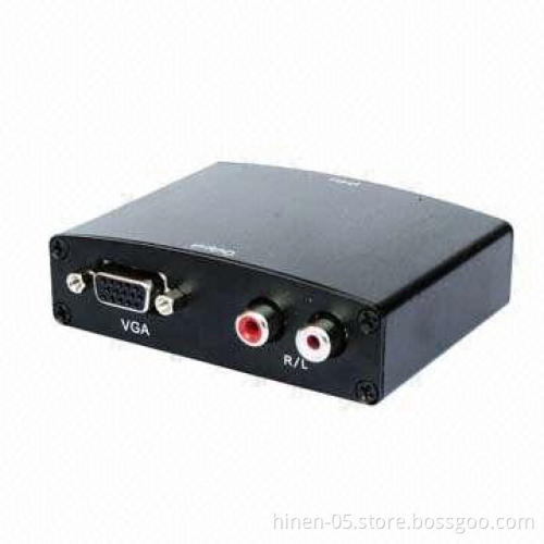 HDMI to VGA +R/L Audio Converter, Supports Analogue Video Output up to UXGA and 1080p with 10-bit